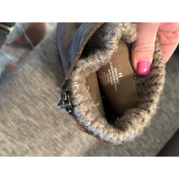 Mossimo women's Brown Fur Lined Platform Booties 8.5 💸BOGO🎉 - Picture 10 of 11